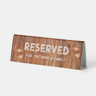 Minimalist Elegant Wood Rustic Wedding Reserved