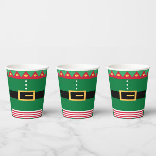 Minimalist Elf Christmas Paper Cups