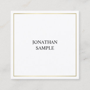 Minimalist Elite Design Trendy Plain Modern Luxury Square Business Card