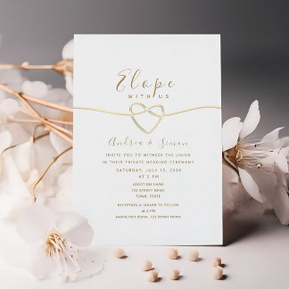 Minimalist Elopement Wedding Reception Invitation