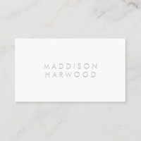 Minimalist Embossed Effect Business Card