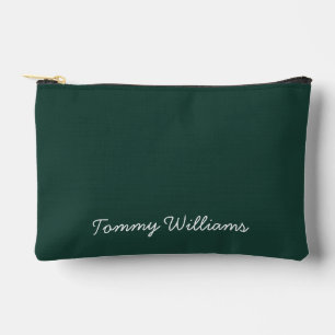 Minimalist Emerald Green Professional Simple Accessory Pouch