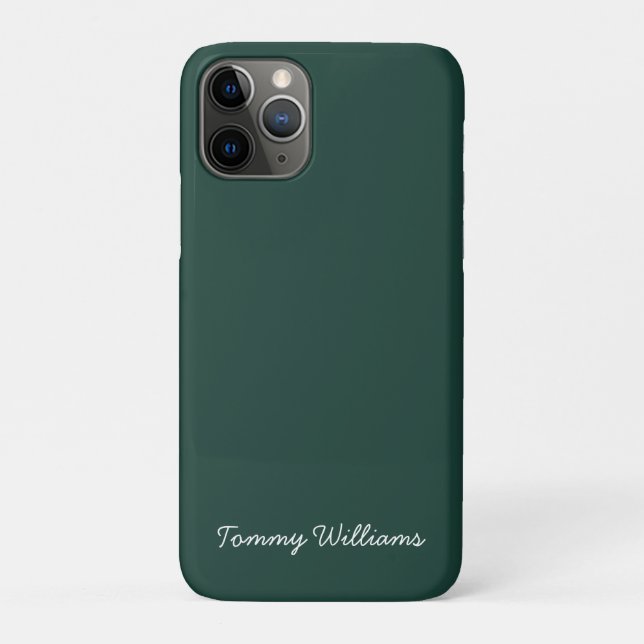 Minimalist Emerald Green Professional Simple Case-Mate iPhone Case (Back)