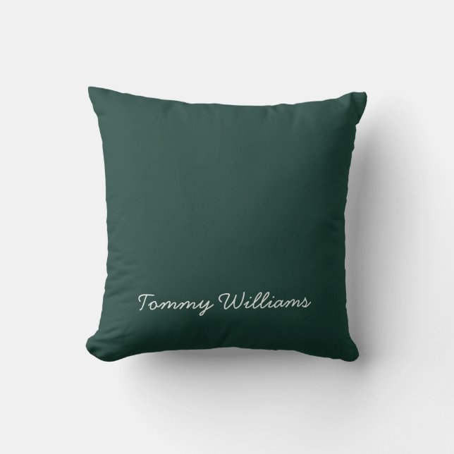 Minimalist Emerald Green Professional Simple Cushion (Front)