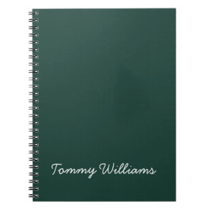 Minimalist Emerald Green Professional Simple Notebook
