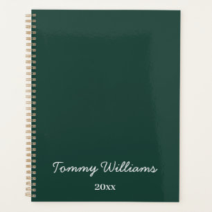 Minimalist Emerald Green Professional Simple Planner