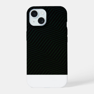 Minimalist Emerald Green Zig Zag Geometric Modern iPhone 15 Case