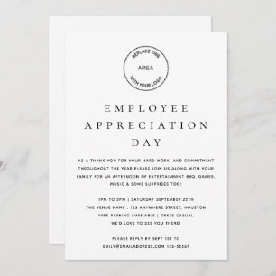 Minimalist Employee Appreciation Day Logo Invitation
