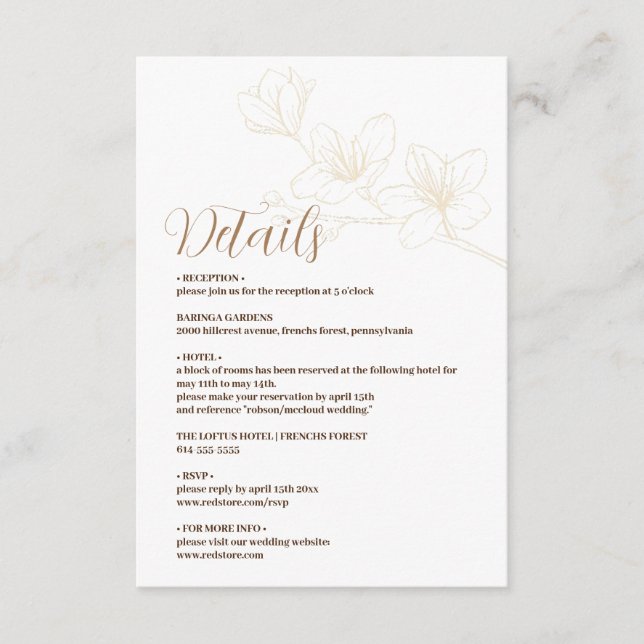 Minimalist Enclosure Card with Whimsical Script (Front)