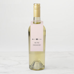 Minimalist   Engagement Blush   Bottle Hanger Tag