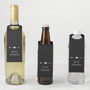 Minimalist Engagement Bottle Hanger Tag