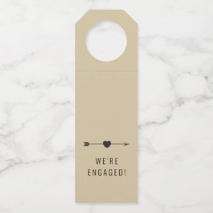 Minimalist Engagement Champagne Bottle Hanger