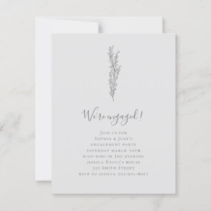 Minimalist Engagement Party Invitation