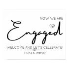 Minimalist Engagement Party Welcome 