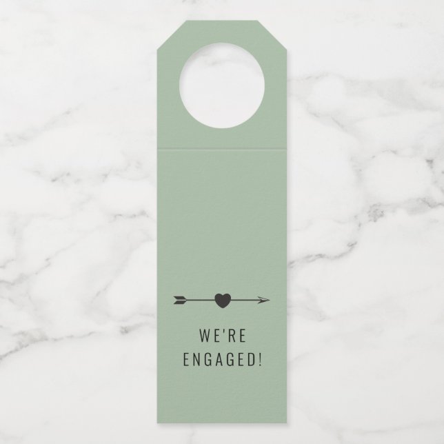 Minimalist | Engagement Seafoam | Bottle Hanger (Front)