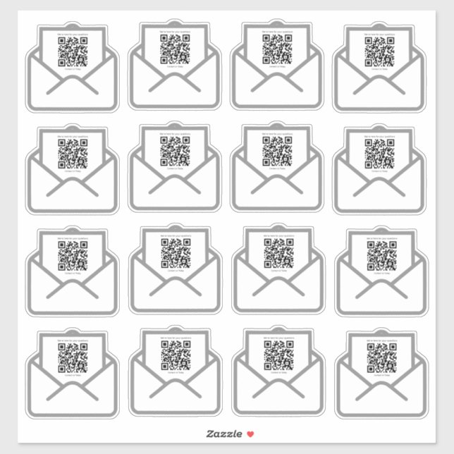 Minimalist Envelope Theme Customer Engagement QR (Sheet)