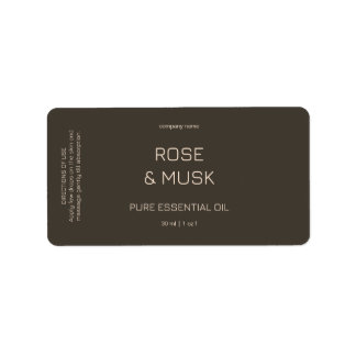 Minimalist Essential Oil Labels / Dropper bottle
