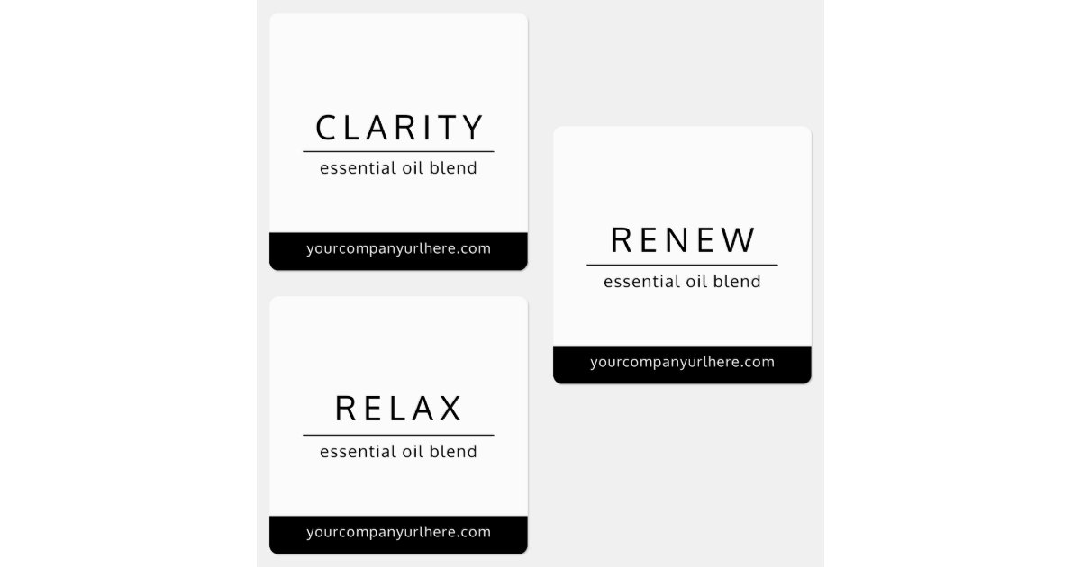 Minimalist Essential Oil Roller Bottle Labels | Zazzle