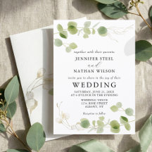 Minimalist Eucalyptus Green Foliage Classy Wedding