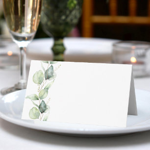 Minimalist Eucalyptus Greenery Wedding Place Card