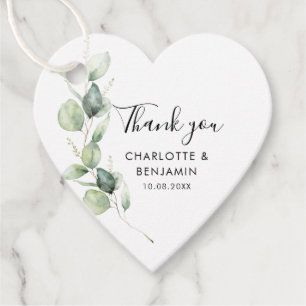 Minimalist Eucalyptus Rustic Wedding Thank You Favour Tags