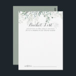 Minimalist Eucalyptus Wedding Bucket List Cards<br><div class="desc">These minimalist eucalyptus wedding bucket list cards are the perfect activity for a rustic wedding reception or bridal shower. The design features watercolor elegant green eucalyptus leaves.

Change the wording to suit any life event. Bucket list sign is sold separately.</div>