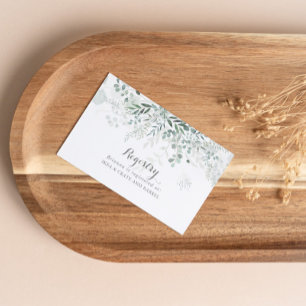 Minimalist Eucalyptus Wedding Gift Registry Enclosure Card