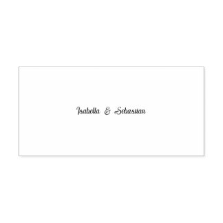 Minimalist Eucalyptus Wedding Initial Rubber Stamp