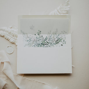 Minimalist Eucalyptus Wedding Invitation Envelope
