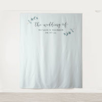 Minimalist Eucalyptus Wedding Photography Backdrop