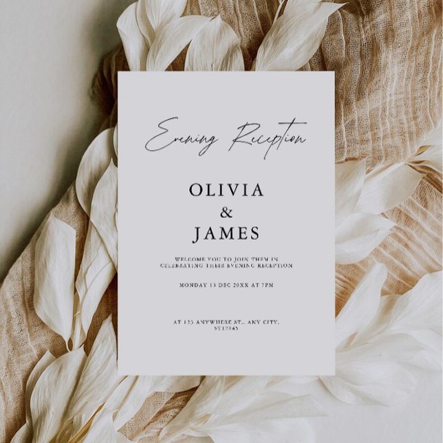 Minimalist Evening Reception Invitation (Minimalist Evening Reception Invitation)