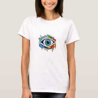 Minimalist Evil Eye Graffiti T-Shirt Design