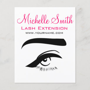 Minimalist Eye Black White Lash Extension Makeup  Flyer