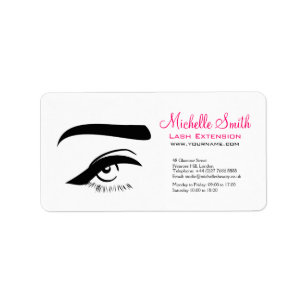 Minimalist Eye Black White Lash Extension Makeup Label