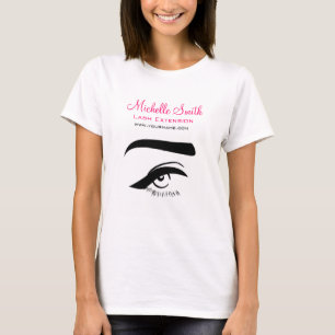 Minimalist Eye Black White Lash Extension Makeup  T-Shirt