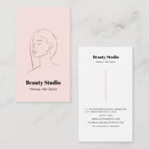 Minimalist Face Logo Hair Beauty Makeup Pink