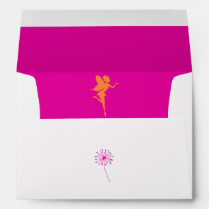 Minimalist Fairy Girl Birthday Return Address Envelope