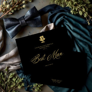 Minimalist Fake Golden Best Man Luxury Wedding