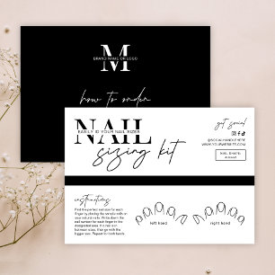 Minimalist False Nails Sizing Kit Display Card