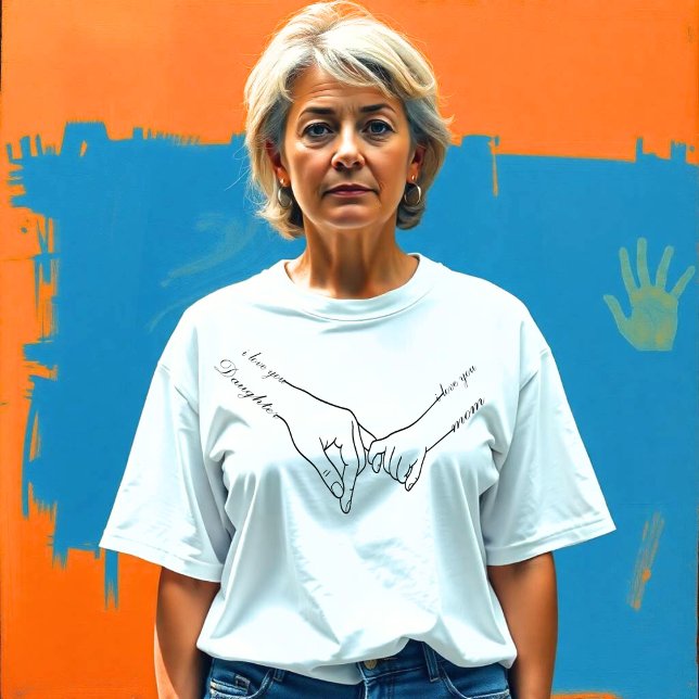 Minimalist Family Hand Holding Art – One Line Draw T-Shirt (Creator Uploaded)