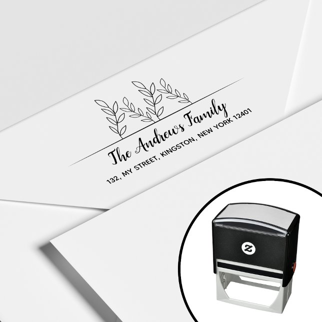 Minimalist Family Leaf Self-inking Stamp (Creator Uploaded)