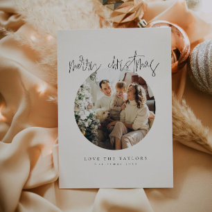 Minimalist Family Photo Christmas Card