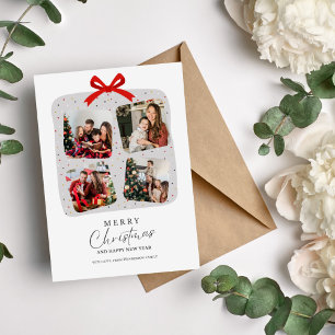 Minimalist Family Photo Christmas Holiday Card