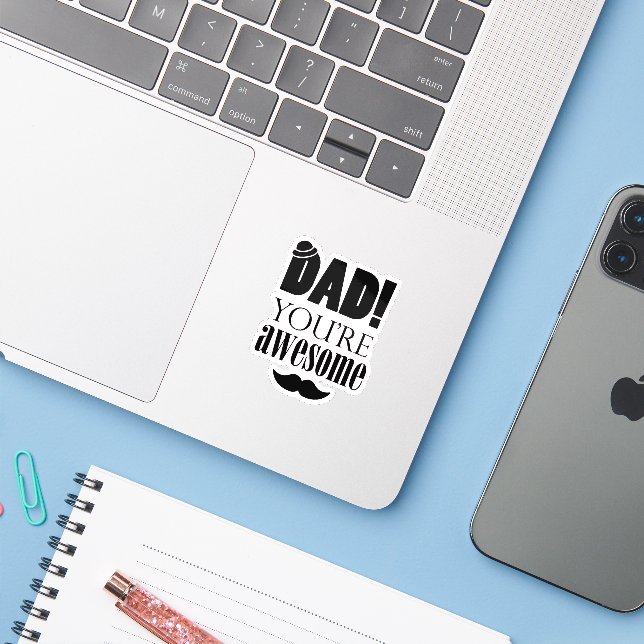 Minimalist Father's Day Typography Graphic! (Laptop w/ iPhone)
