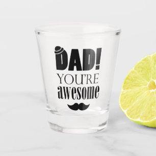 Minimalist Father's Day Typography Graphic! Shot Glass