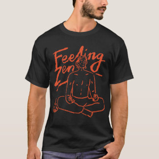 Minimalist Feeling Zen Hand-Drawn Meditation Yoga  T-Shirt