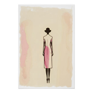 Minimalist female silhouette poster