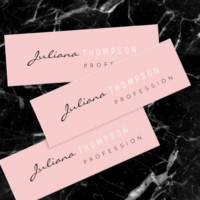 Minimalist Feminine Blush Pink Mini Business Card (Creator Uploaded)