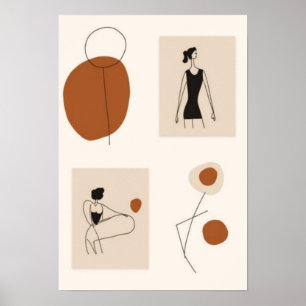 Minimalist Feminine Gallery Wall Art Set   Modern 