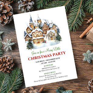 Minimalist festive city Christmas party invitation